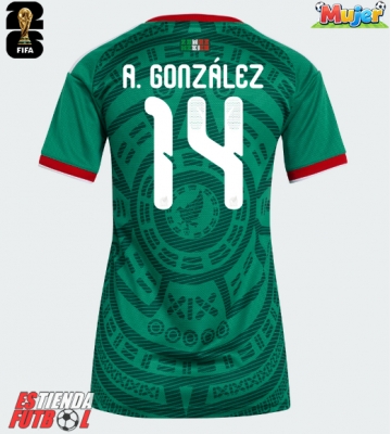 México Armando Gonzalez #14 Primera Equipación Mujer Mundial 2026 Manga Corta